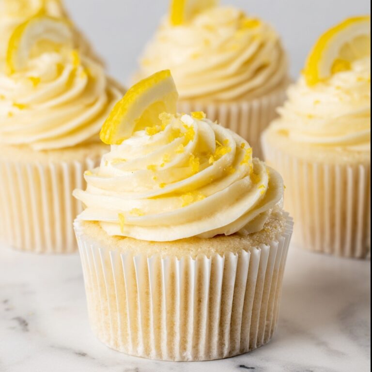 Lemon Cupcakes with Lemon Curd Frosting Recipe