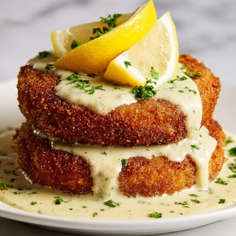 Lemon Pecorino Crusted Chicken with Creamy Lemon Sauce Recipe