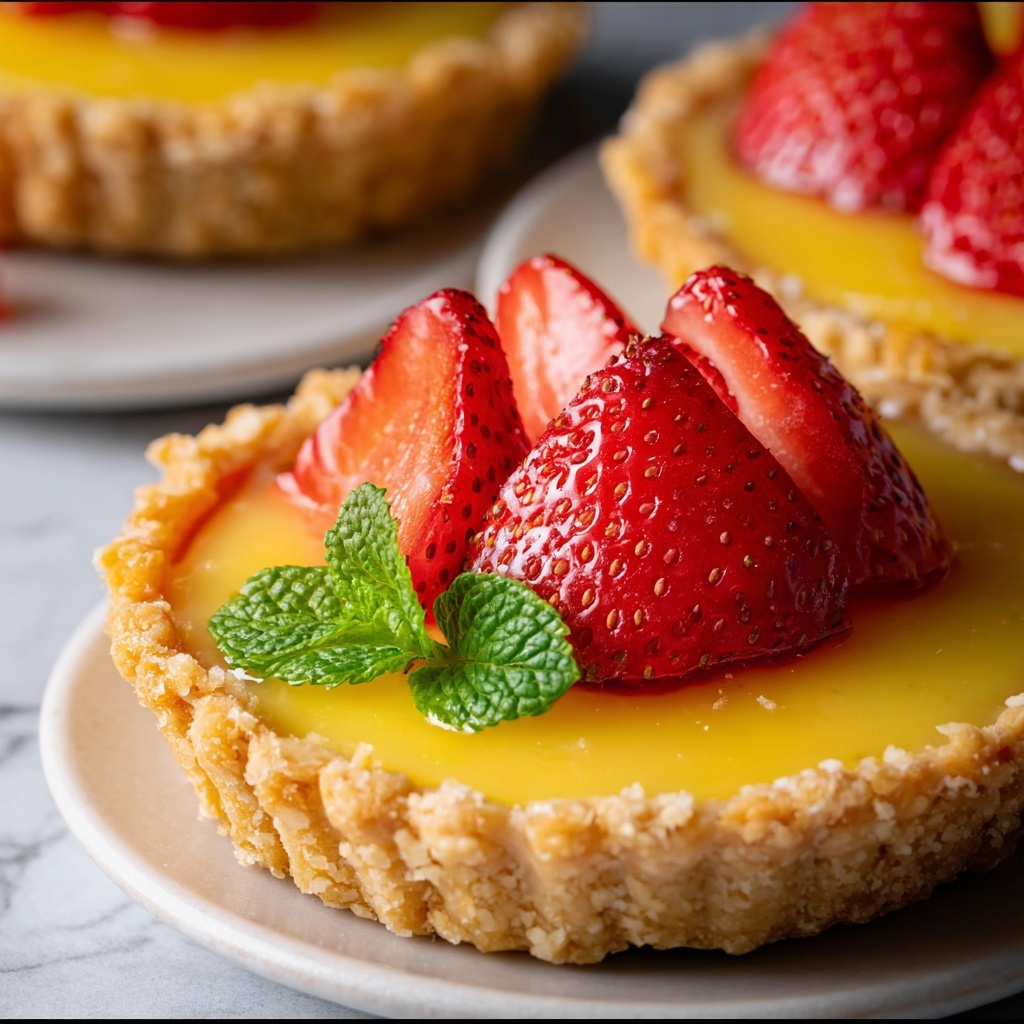 Strawberry Honey Custard Tarts with Lemon Curd Recipe - Recipe Image