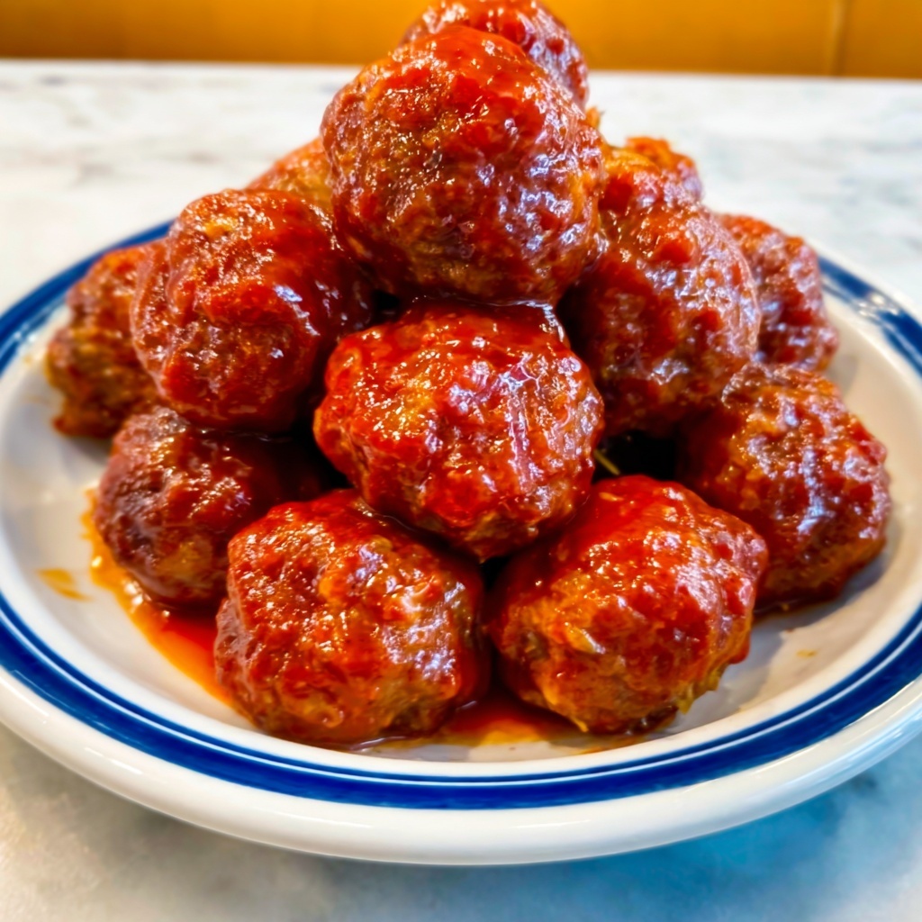 Slow-Cooker Grape Jelly Meatballs Recipe - Recipe Image