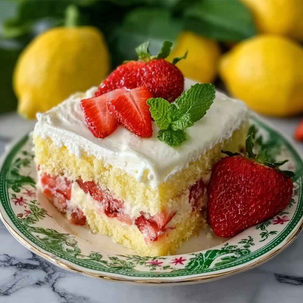 Strawberry Lemonade Poke Cake Recipe - Recipe Image