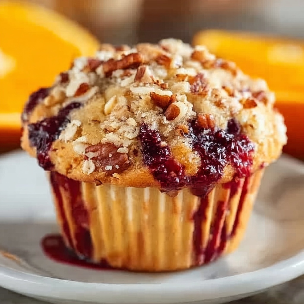 Cranberry Orange Pecan Muffins Recipe - Recipe Image