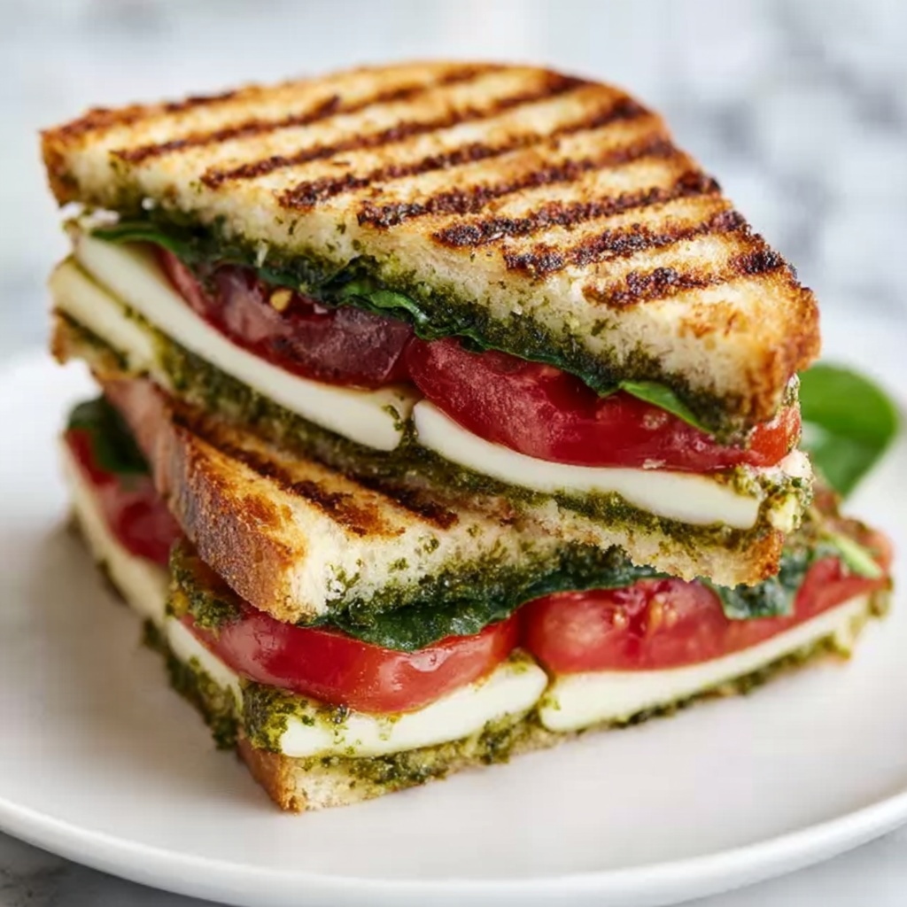 Balsamic Glazed Caprese Panini Supreme Recipe - Recipe Image