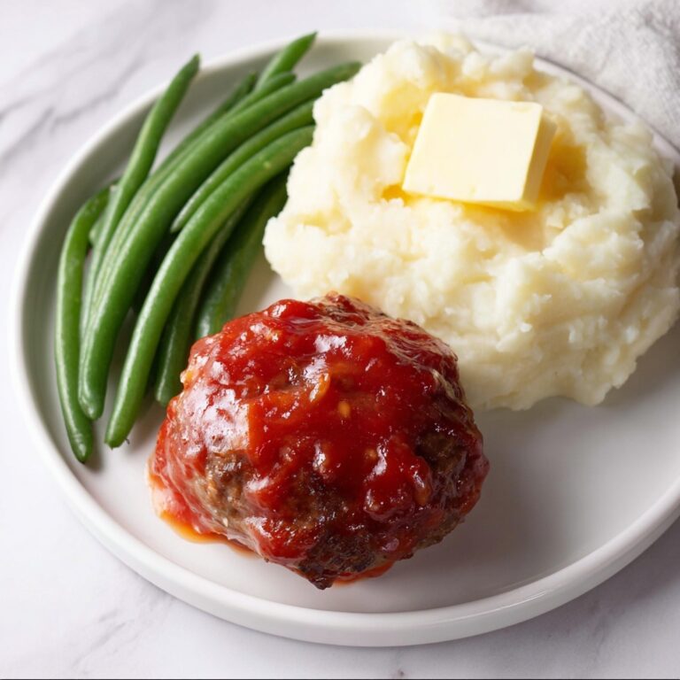 Mini Meatloaf with Cheddar and Tangy Ketchup Glaze Recipe