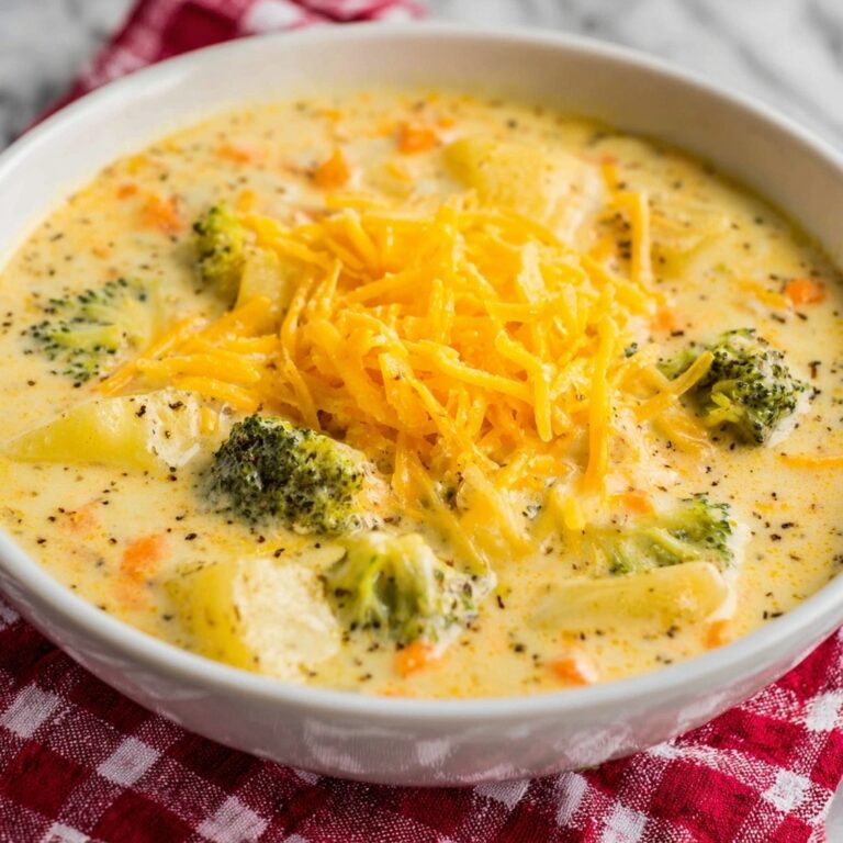 Creamy Broccoli and Potato Soup with Cheddar Recipe