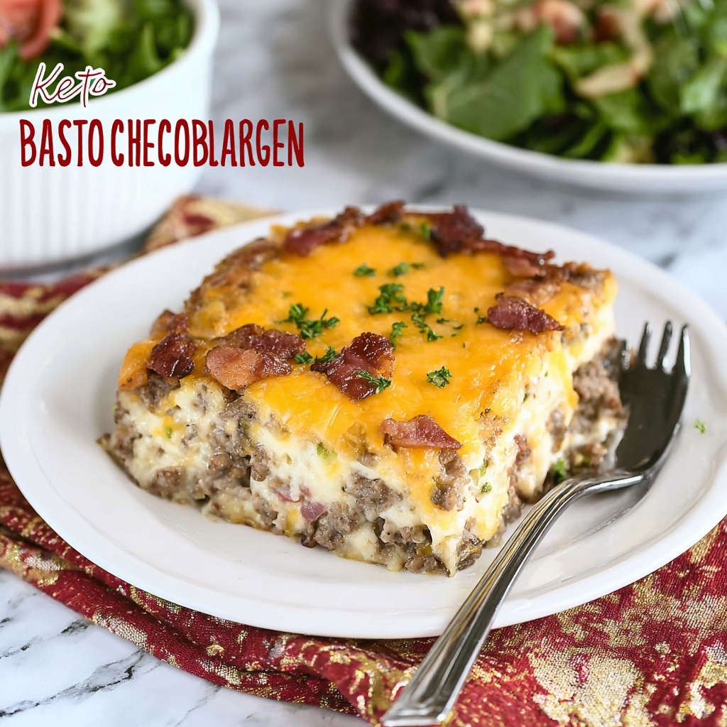 Keto Bacon Cheeseburger Casserole Recipe - Recipe Image