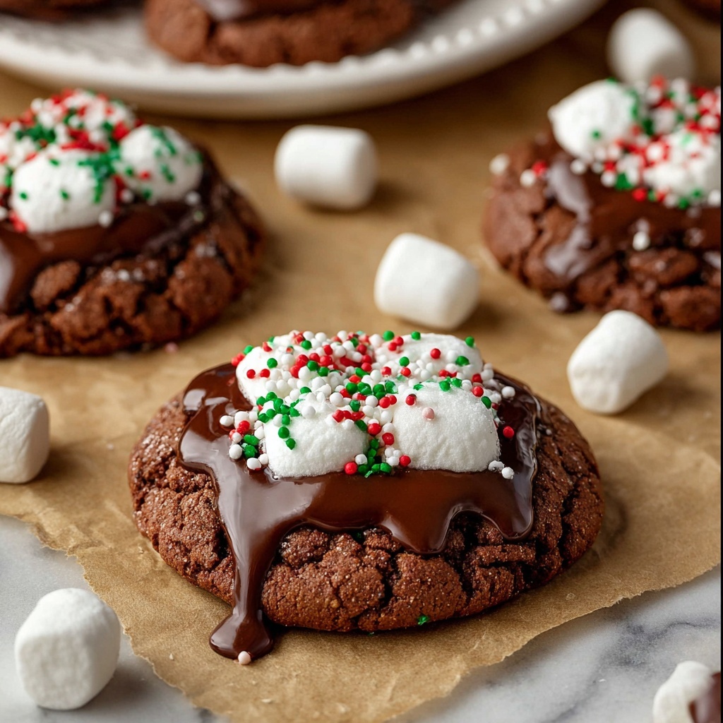 Hot Cocoa Cookies with Marshmallow Filling and Chocolate Icing Recipe - Recipe Image