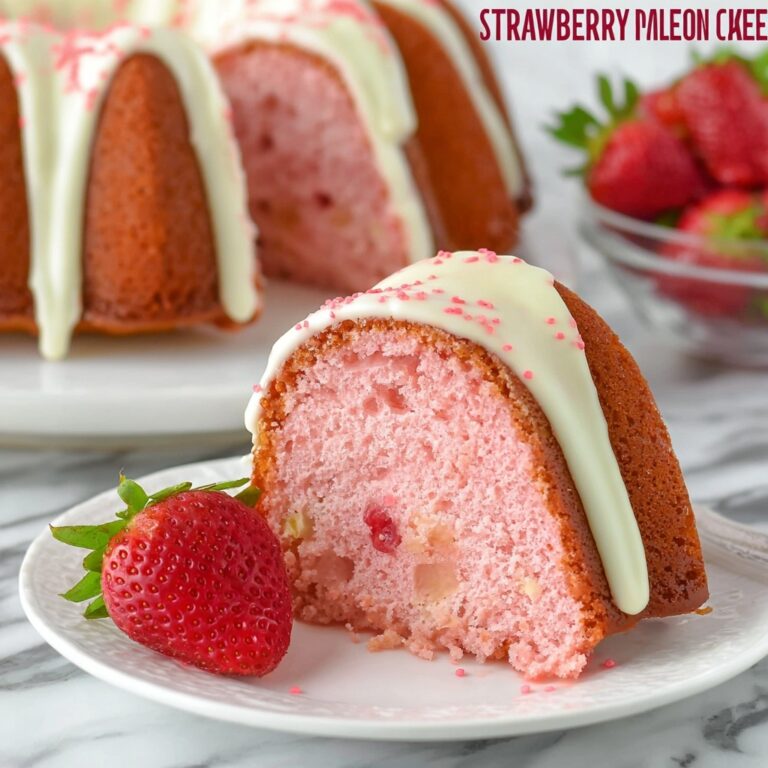 Melted Ice Cream Strawberry Cake Recipe