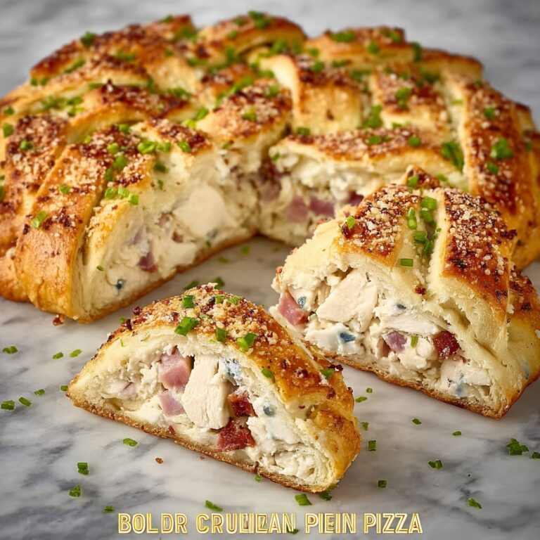 Chicken Cordon Bleu Pizza Braid Recipe