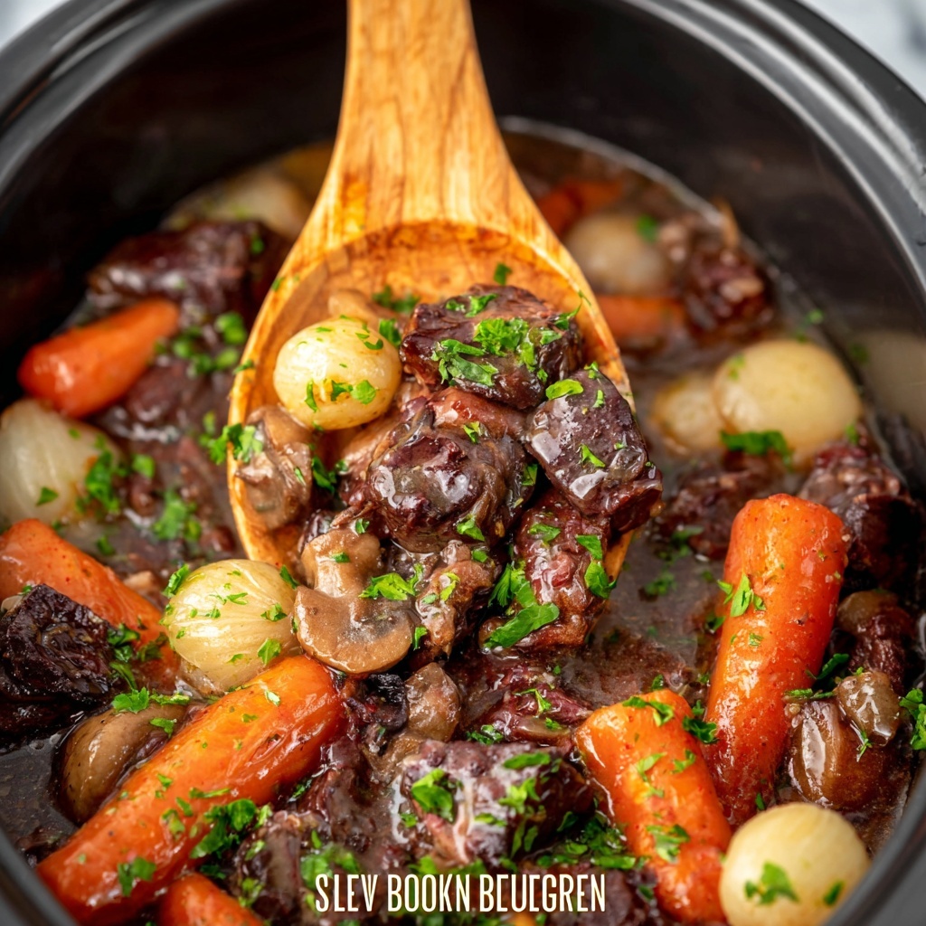 Slow Cooker Beef Bourguignon Recipe - Recipe Image