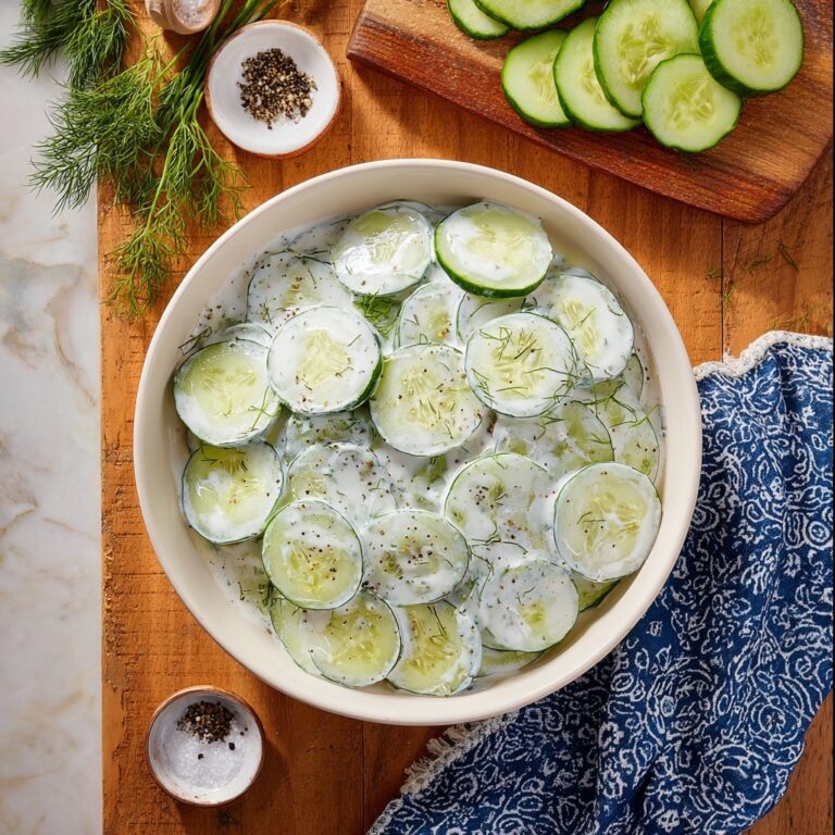 Creamy Cucumber Salad Recipe