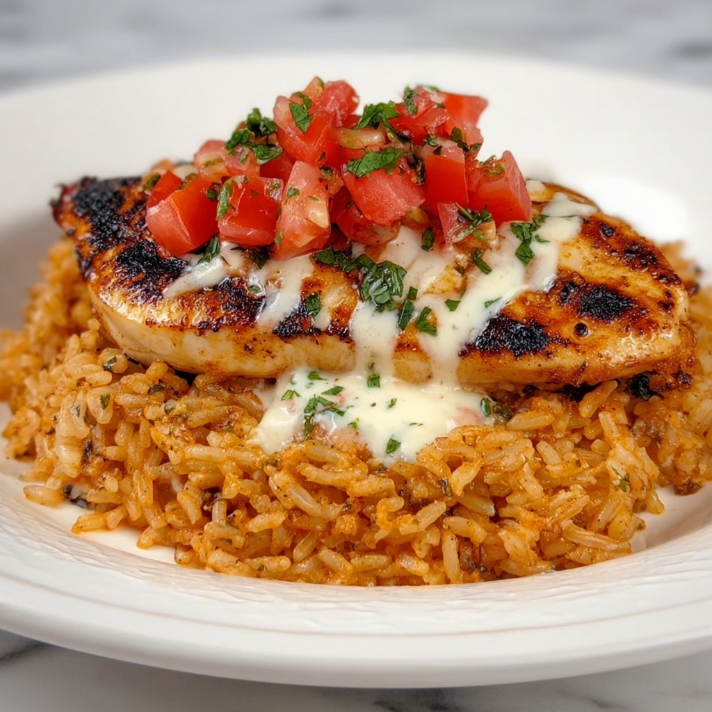 Pollo Loco with Grilled Chicken, Spicy Rice, and Cheese Dip Recipe - Recipe Image
