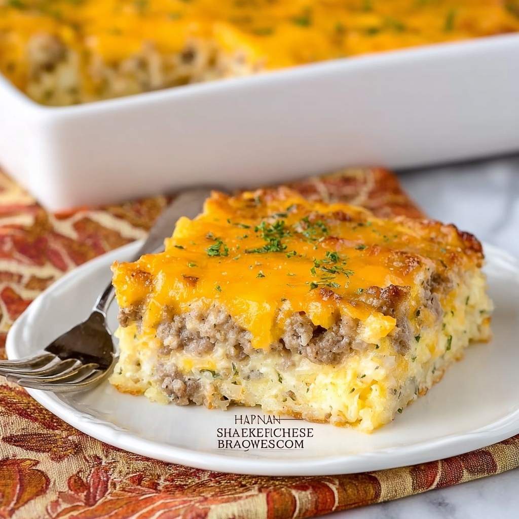 Sausage & Cream Cheese Hash Brown Breakfast Casserole Recipe - Recipe Image