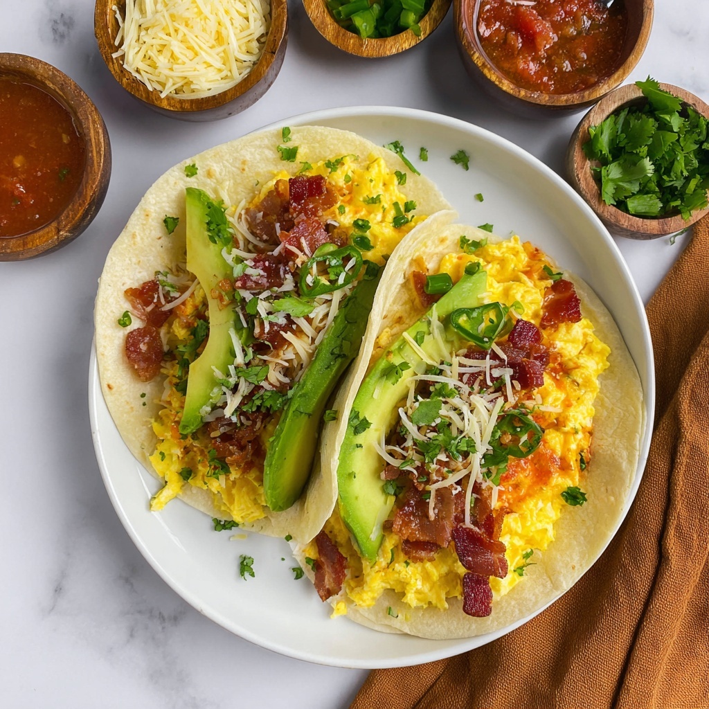 Breakfast Tacos with Bacon, Chorizo, and Cheddar Recipe - Recipe Image