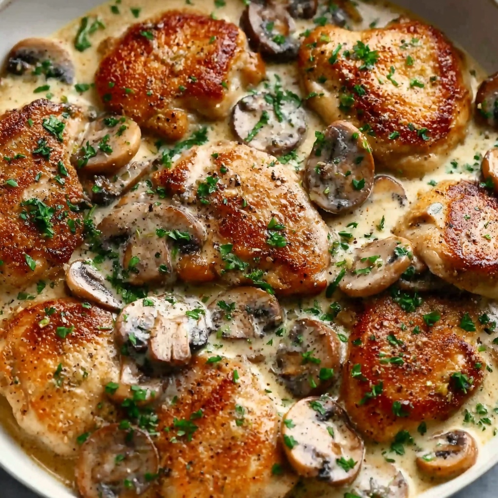 Creamy Mushroom Chicken Skillet Recipe - Recipe Image