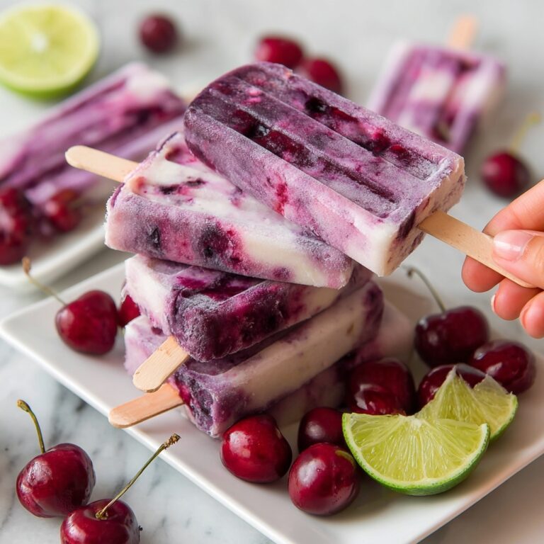 Cherry Lime Ice Pops Recipe