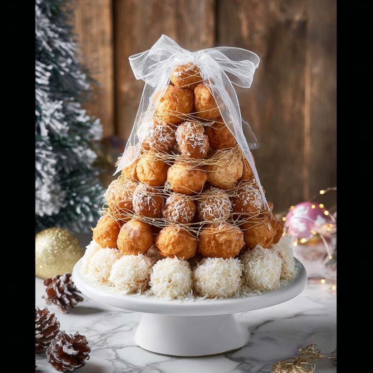Croquembouche: Elegant Caramel and Coconut Puff Tower Recipe