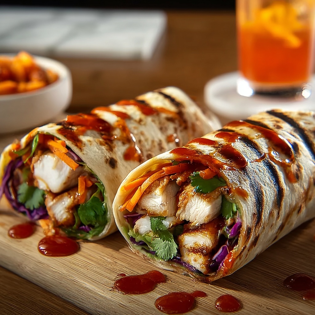 Sweet Chili Chicken Wraps – Quick, Crunchy, and Irresistibly Delicious Recipe - Recipe Image