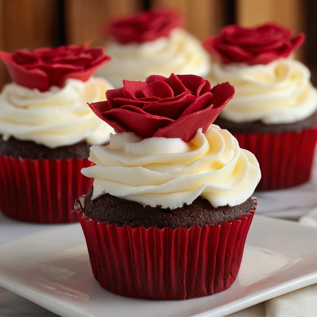Mini Red Velvet Cupcakes Recipe - Recipe Image