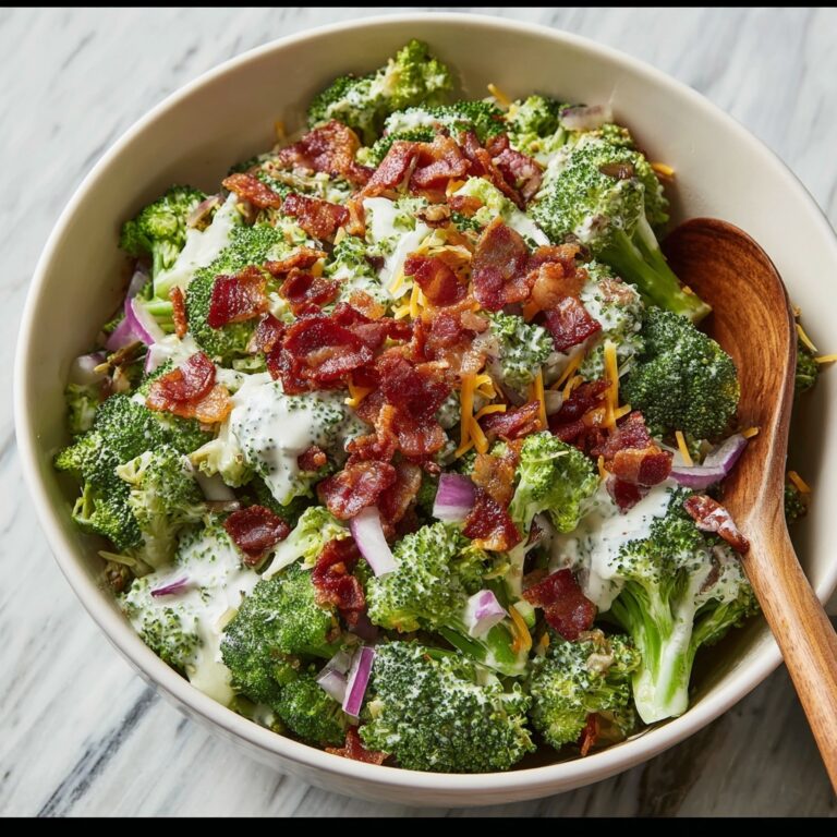 Creamy Broccoli Salad with Bacon and Cheddar Recipe