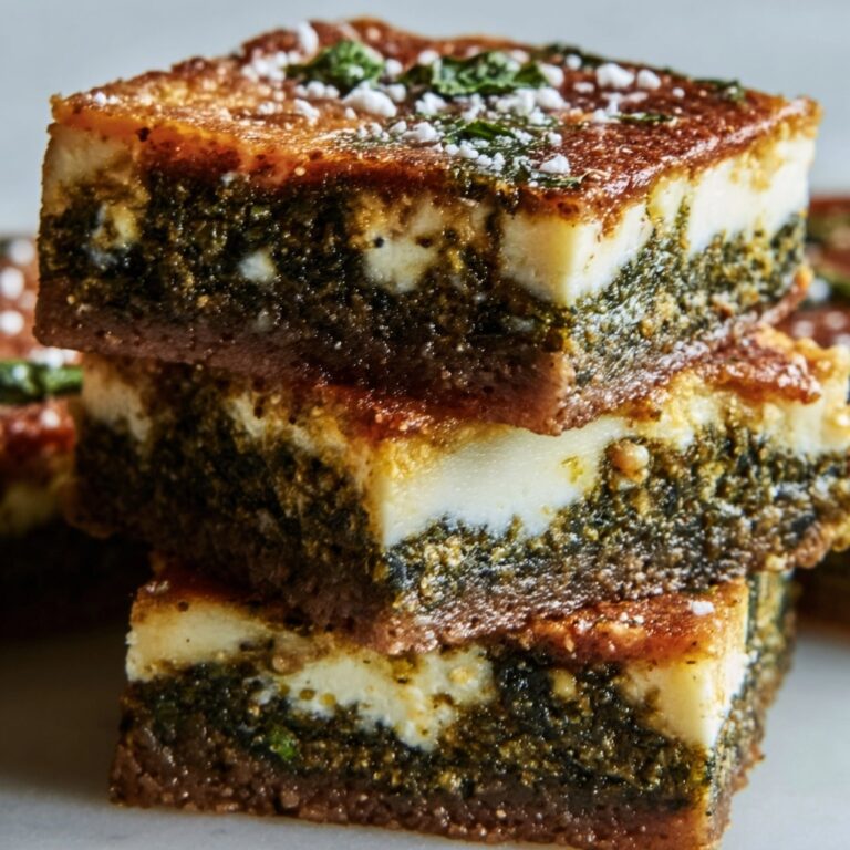 Broccoli and Feta Brownies Recipe