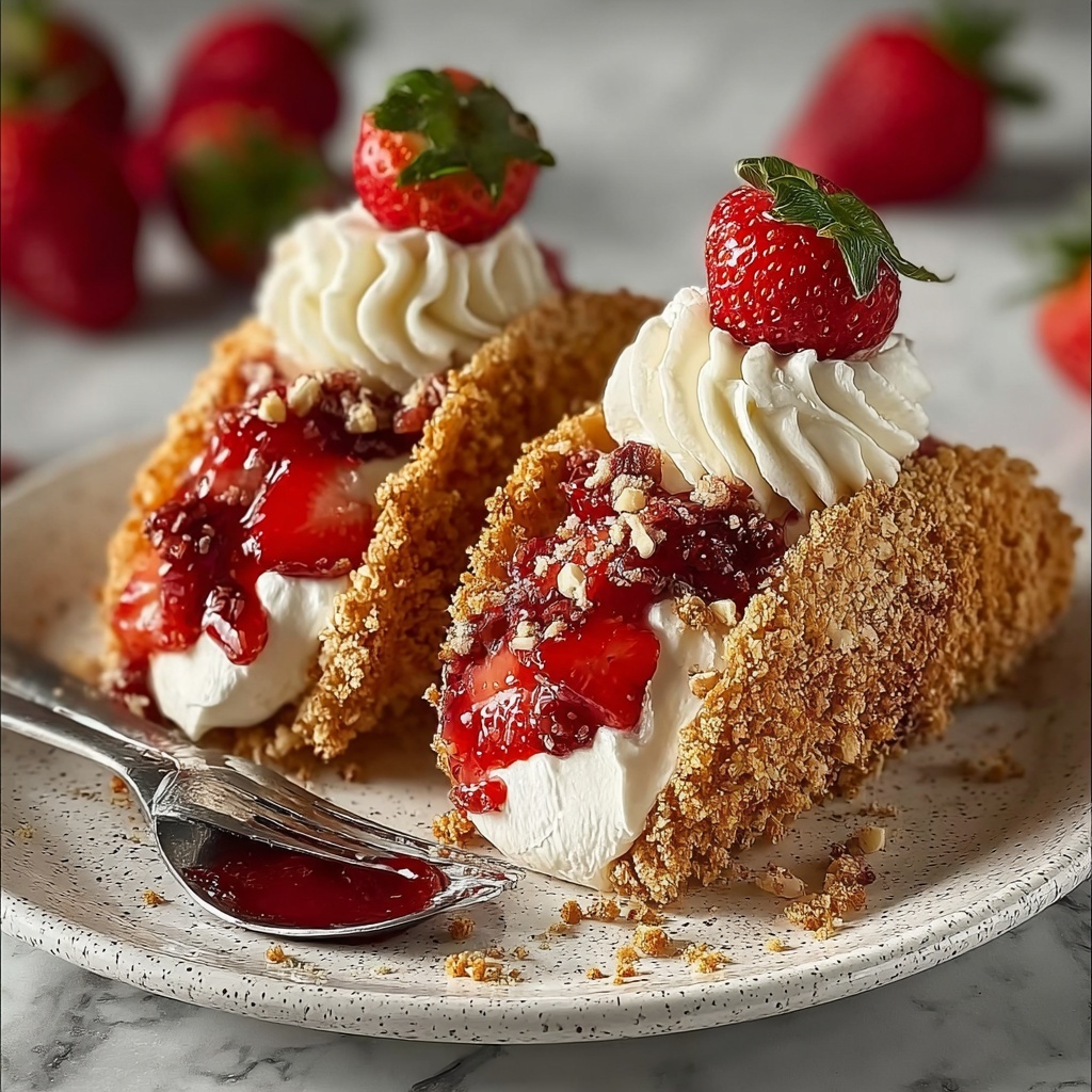 Strawberry Crunch Cheesecake Tacos Recipe - Recipe Image