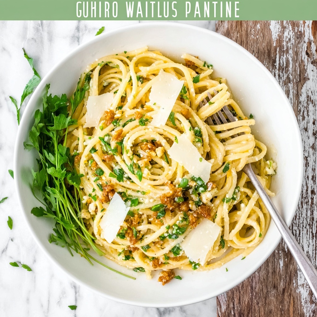 Garlic Butter White Wine Pasta with Fresh Herbs Recipe - Recipe Image