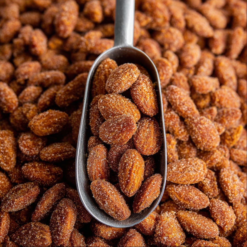 Candied Almonds with Cinnamon, Cacao, and Vanilla Recipe - Recipe Image