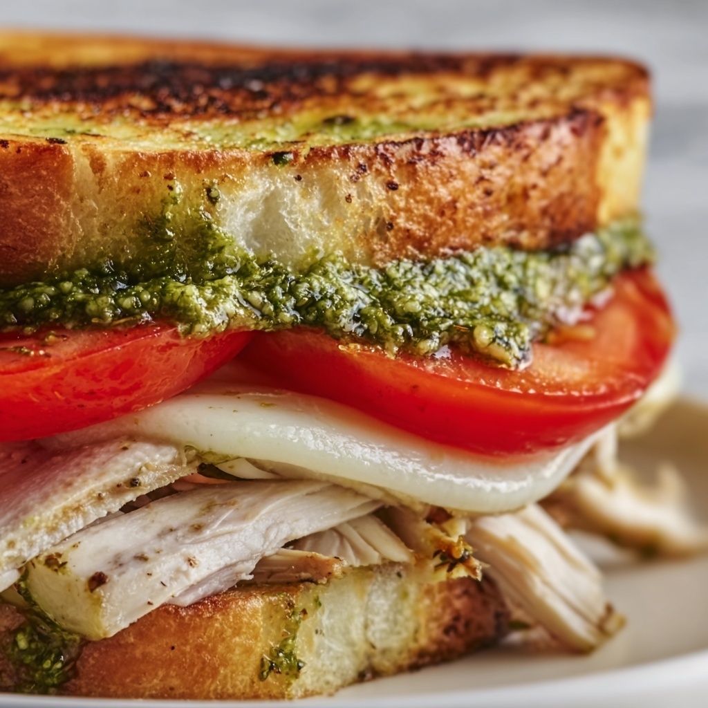 Gourmet Chicken Pesto Sourdough Sandwich Recipe - Recipe Image