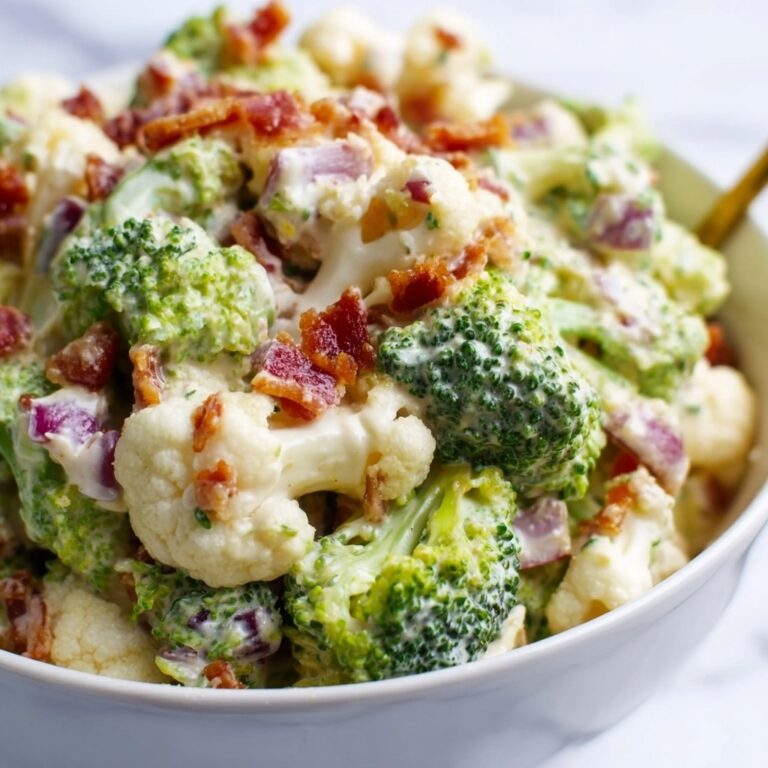 Broccoli Cauliflower Salad with Bacon and Lemon-Thyme Dressing Recipe