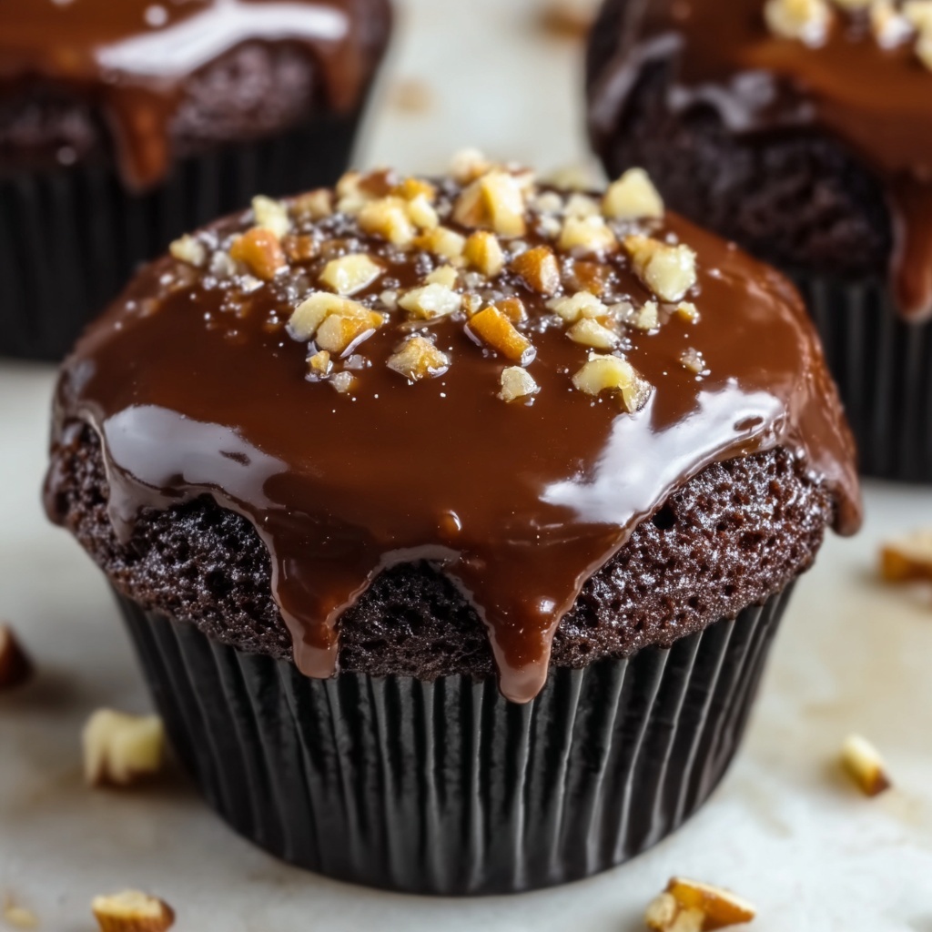 Sticky Toffee Cupcakes with Chocolate Topping Recipe - Recipe Image