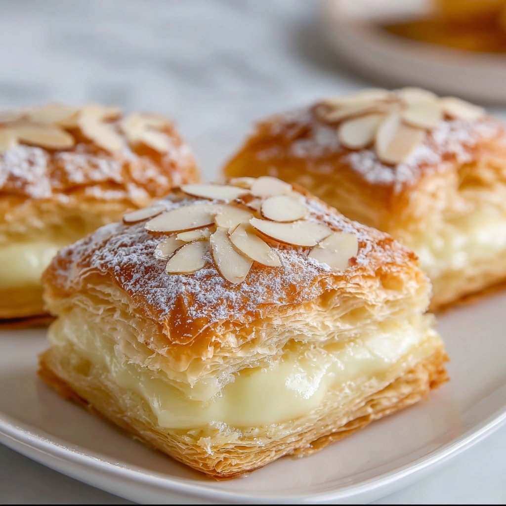 Custard Almond Puff Pastry Pockets Recipe - Recipe Image