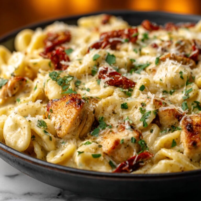 Loaded Chicken and Cajun Sausage Pasta Casserole Recipe