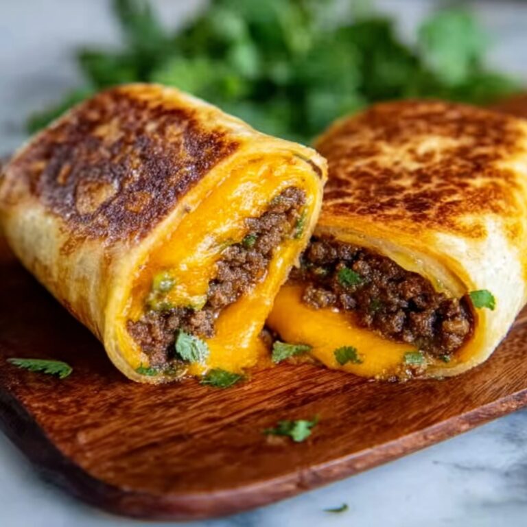 Easy Garlic Butter Beef Cheeseburger Rollups Recipe