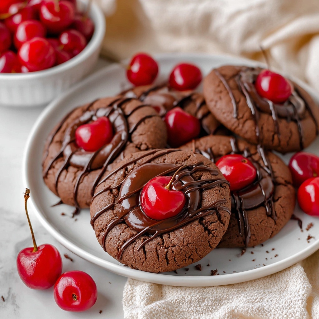 Chocolate Cherry Cookies Recipe - Recipe Image
