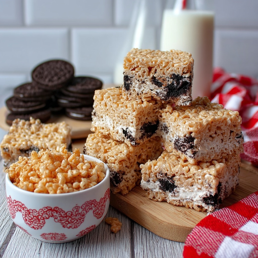 Oreo Rice Krispie Treats Recipe - Recipe Image