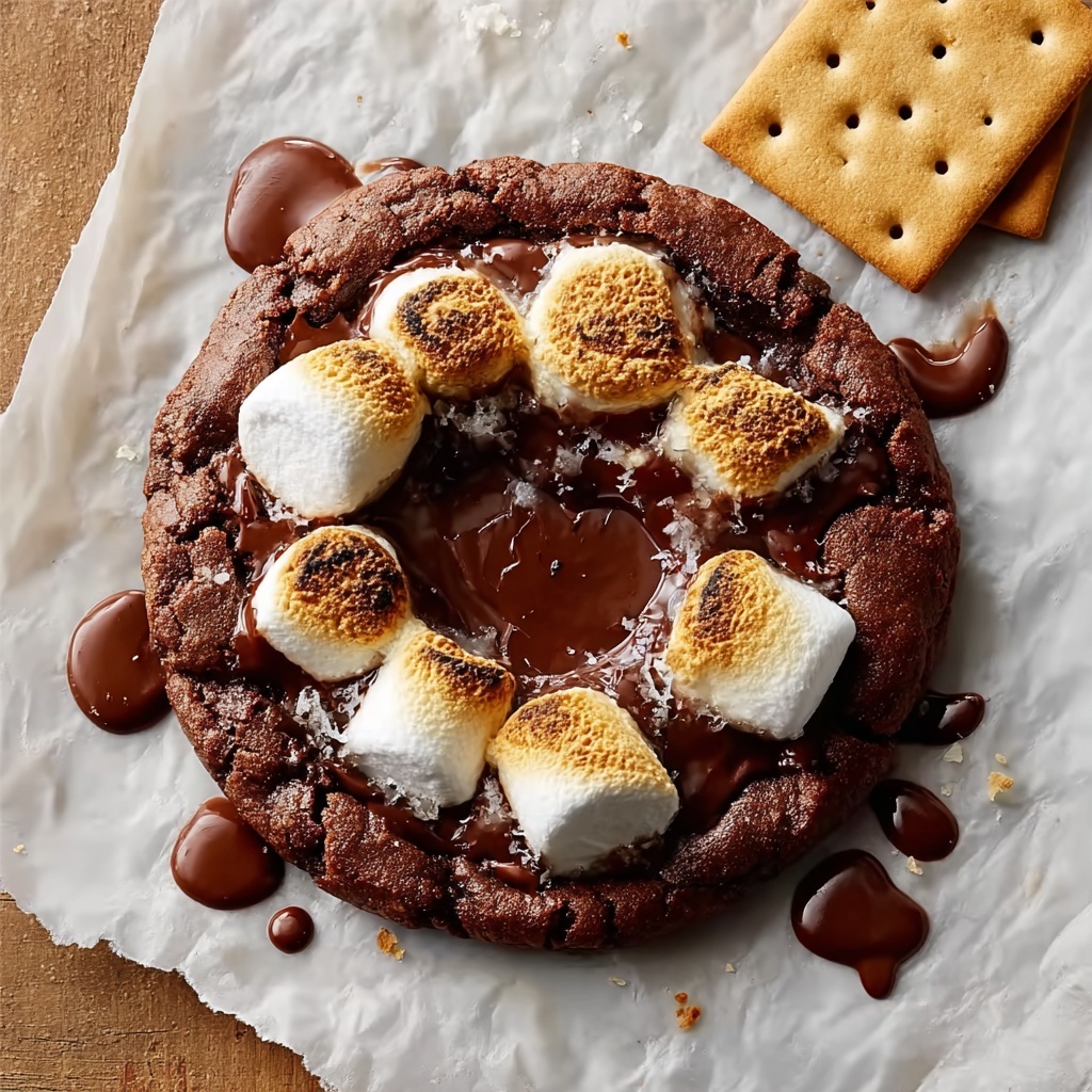 Decadent Double Chocolate S'mores Cookies Recipe - Recipe Image