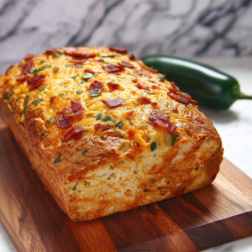 Jalapeno Cheddar Bread with Bacon and Green Onions Recipe - Recipe Image