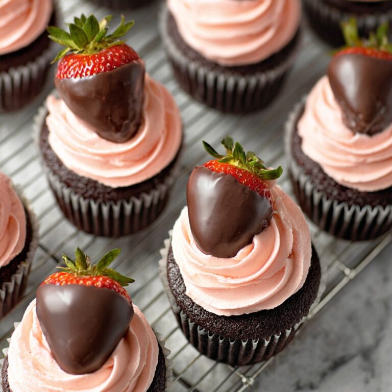 Chocolate Covered Strawberry Cupcakes Recipe