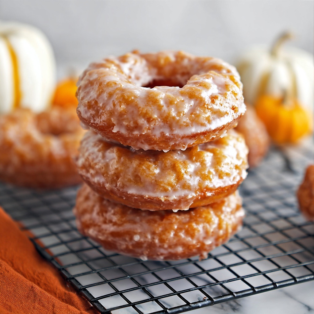 Pumpkin Donuts with Spiced Glaze Recipe - Recipe Image