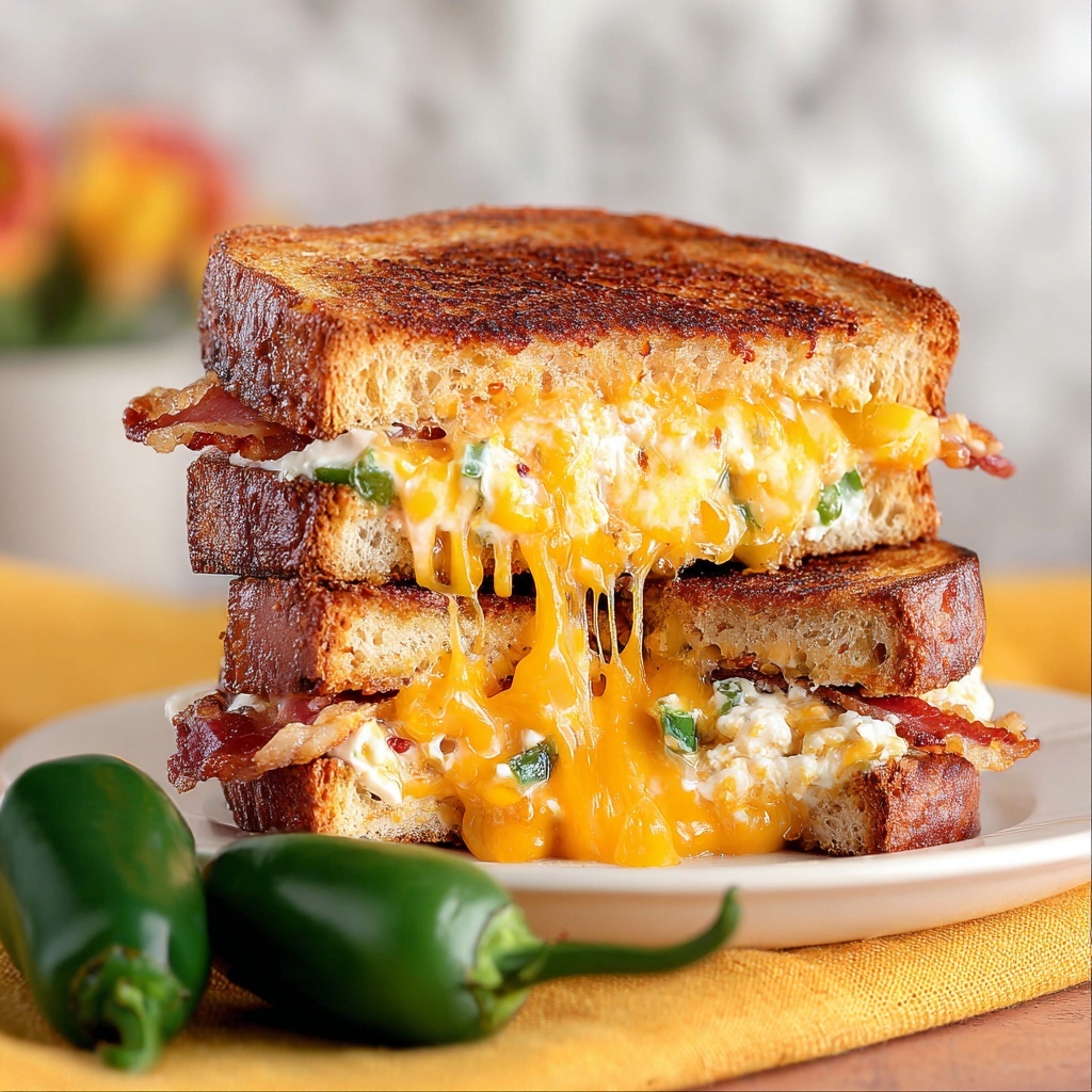 Jalapeno Popper Grilled Cheese Sandwiches Recipe - Recipe Image