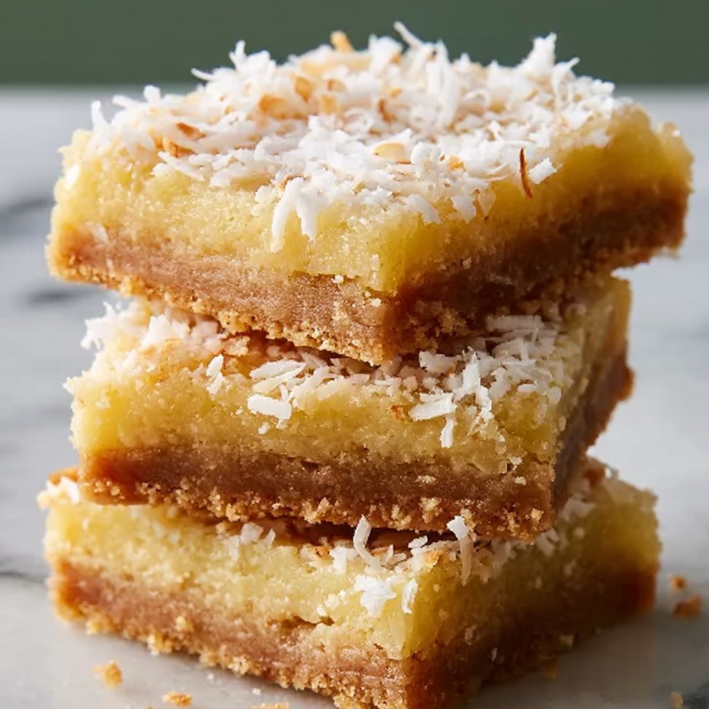 Buttery Coconut Bars That Melt in Your Mouth Recipe - Recipe Image