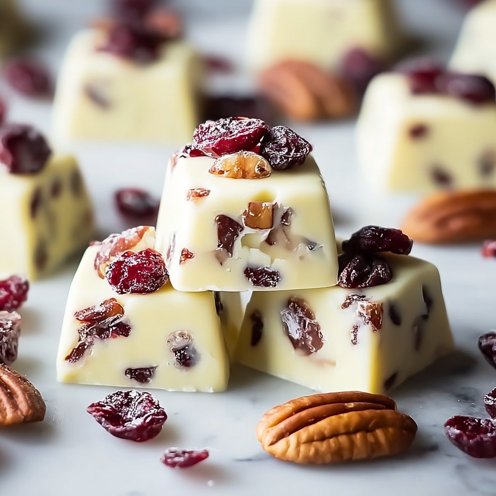 Decadent White Chocolate Cranberry Pecan Clusters Recipe - Recipe Image