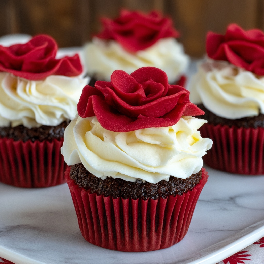 Mini Red Velvet Cupcakes Recipe - Recipe Image