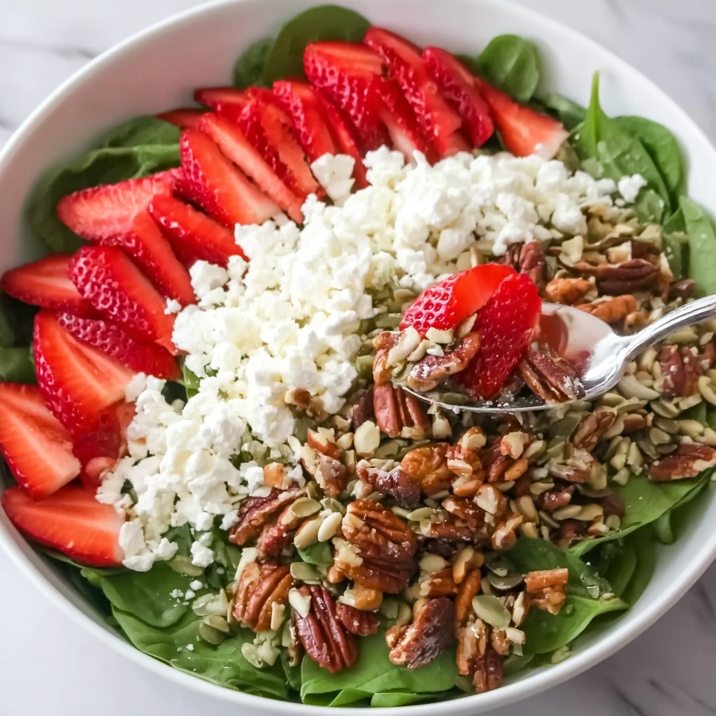 Strawberry Arugula Salad with Candied Almonds, Pistachios, and Champagne Vinaigrette Recipe - Recipe Image