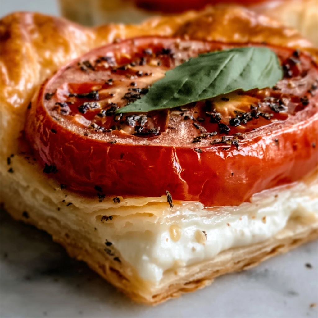 Caprese Puff Pastry Bundles Recipe - Recipe Image