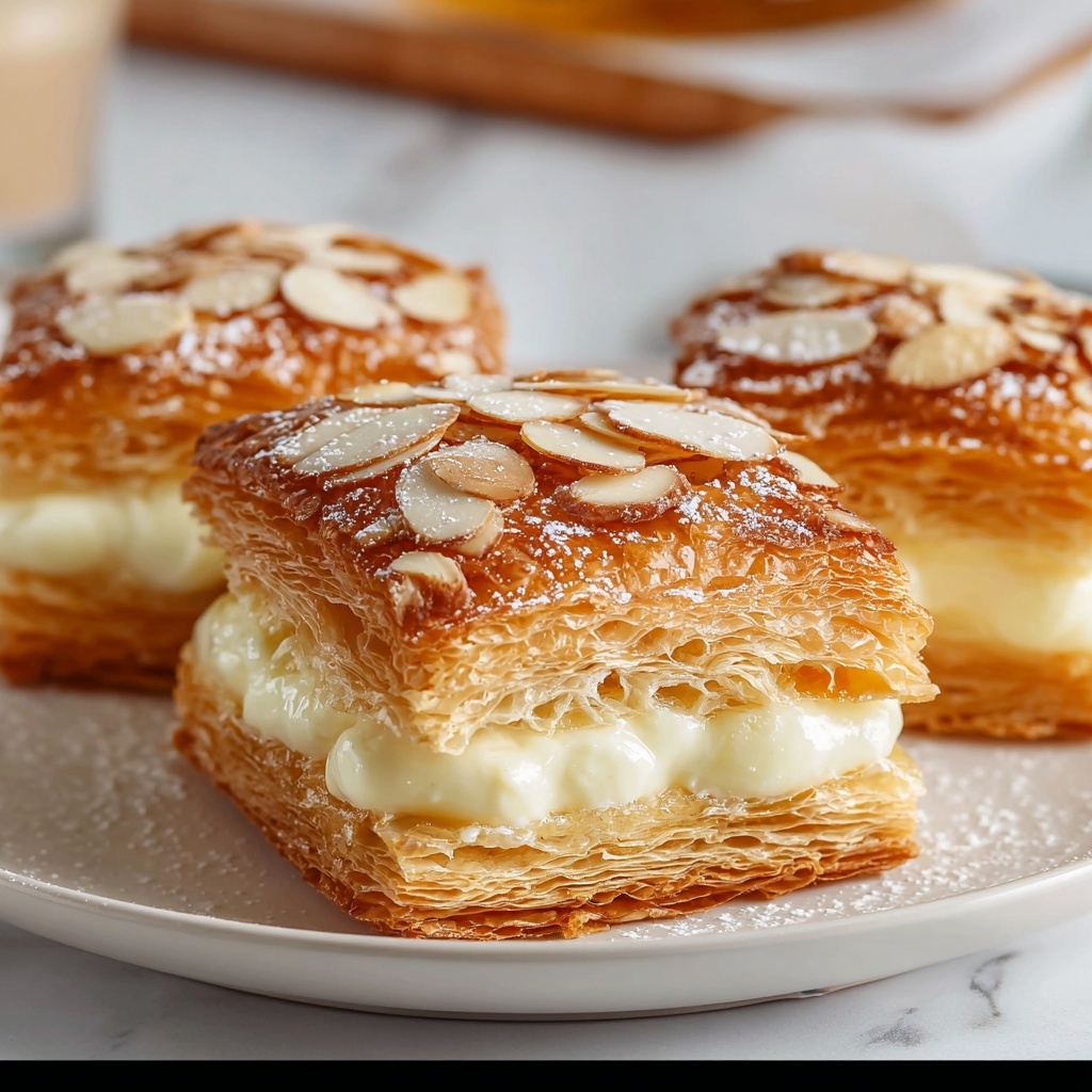 Custard Almond Puff Pastry Pockets Recipe - Recipe Image