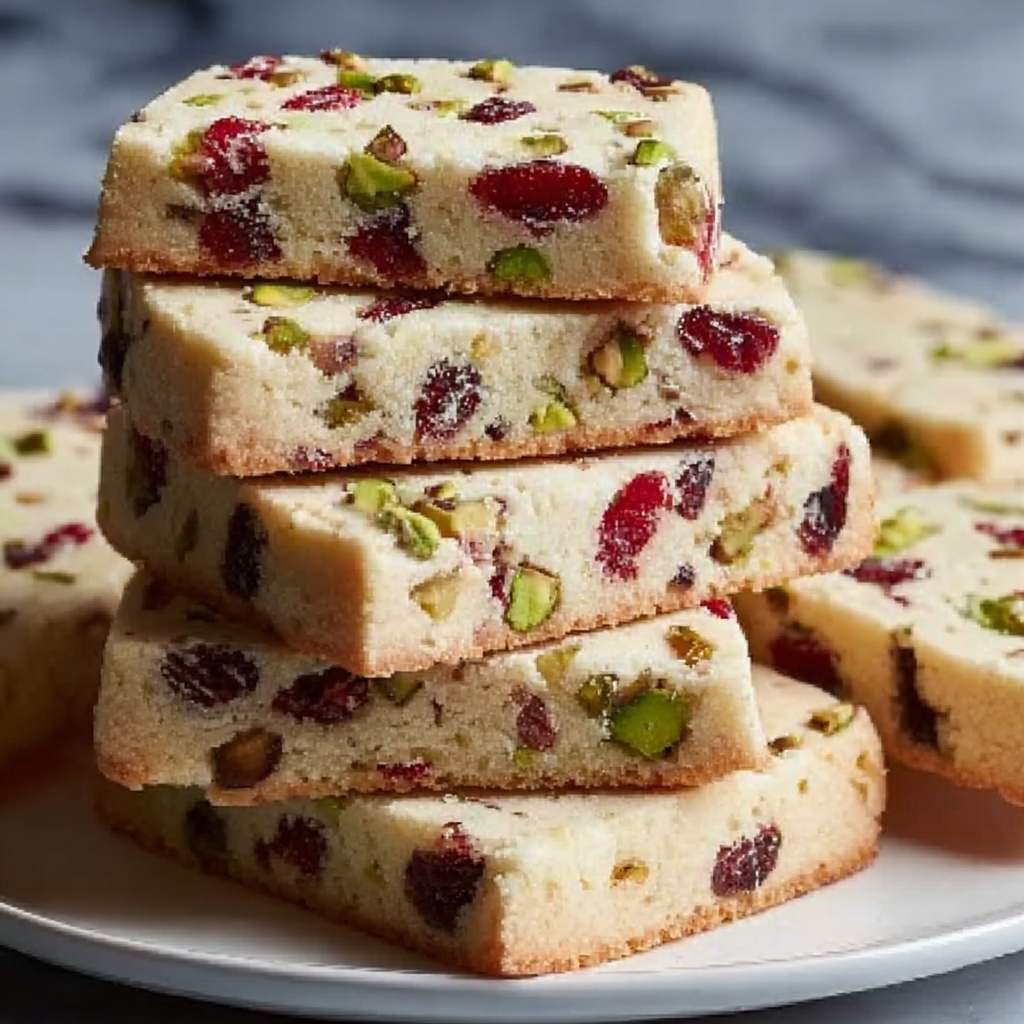 Cranberry Pistachio Shortbread Cookies: A Festive Delight for the Holidays Recipe - Recipe Image