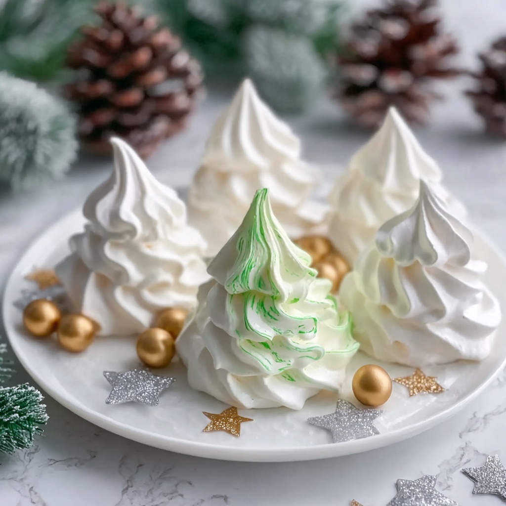 Christmas Meringue Cookies Recipe - Recipe Image