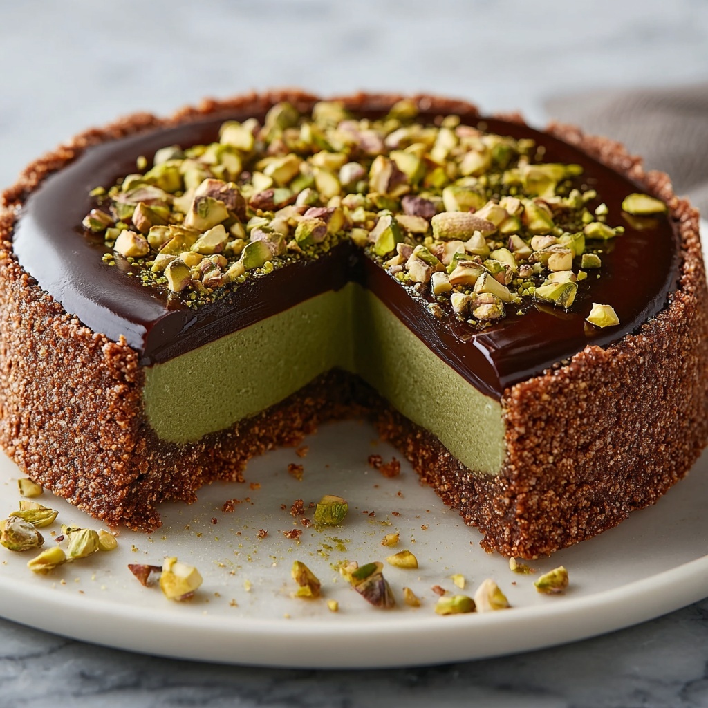 Chocolate Pistachio Ganache Tart Recipe - Recipe Image